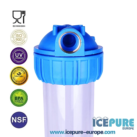 20 inch Filterhuisset Transparant 3 delig | 1 inch 20 inch Filterhuisset Transparant 3 delig | 1 inch